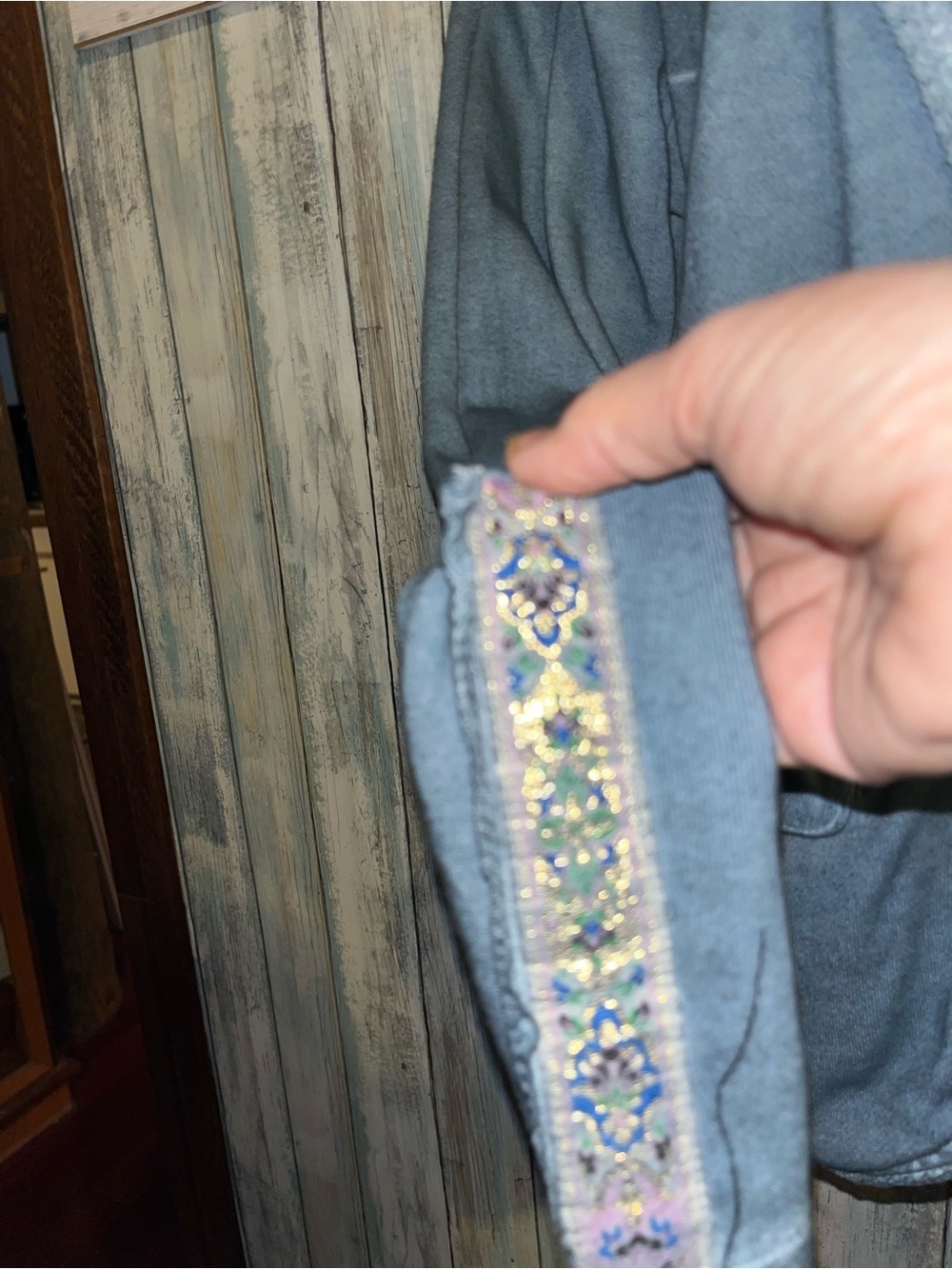 Aratta L Washed Gray Single-Button Blazer with Artistic Feature on Back - Picture 5 of 6